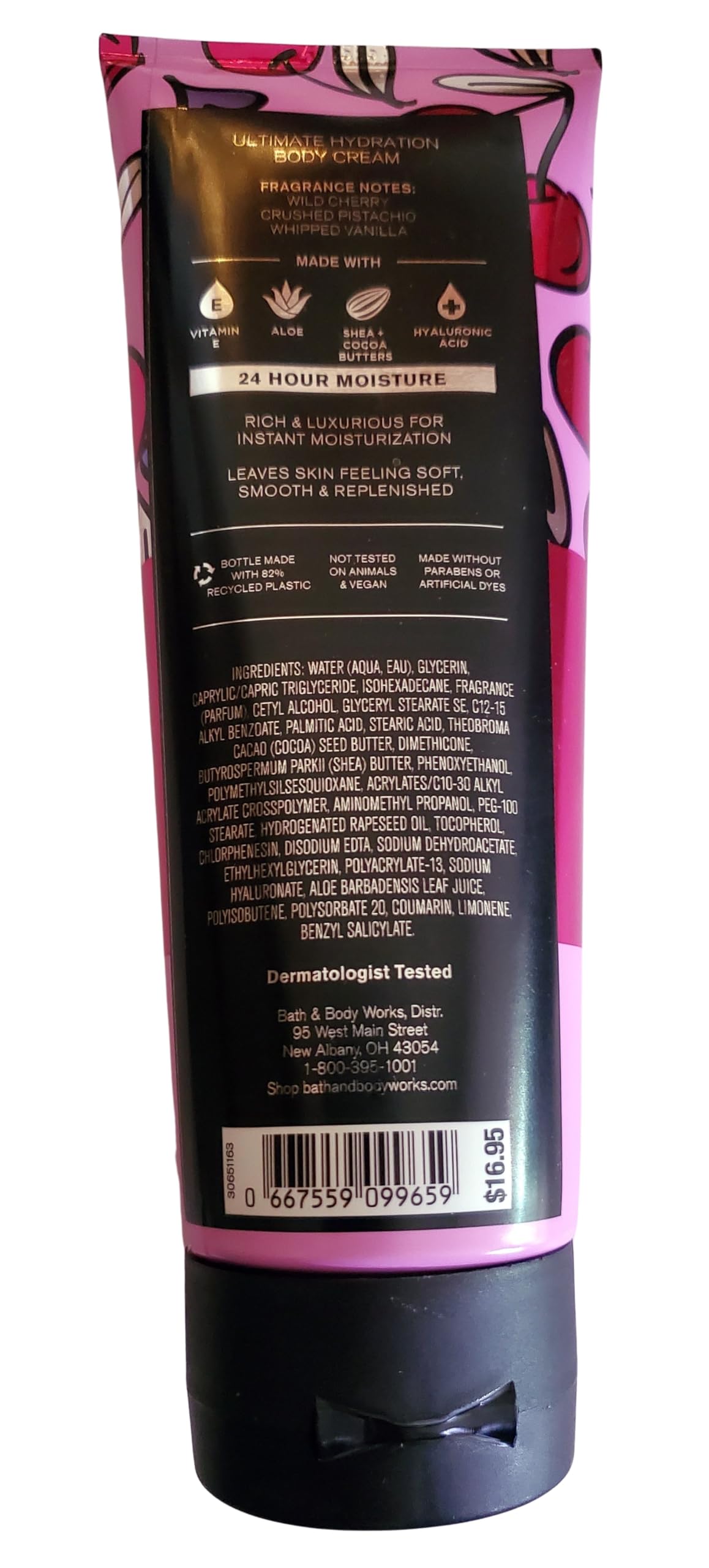 Smooth application of Sweetheart Cherry cream on arms for soft, replenished skin.