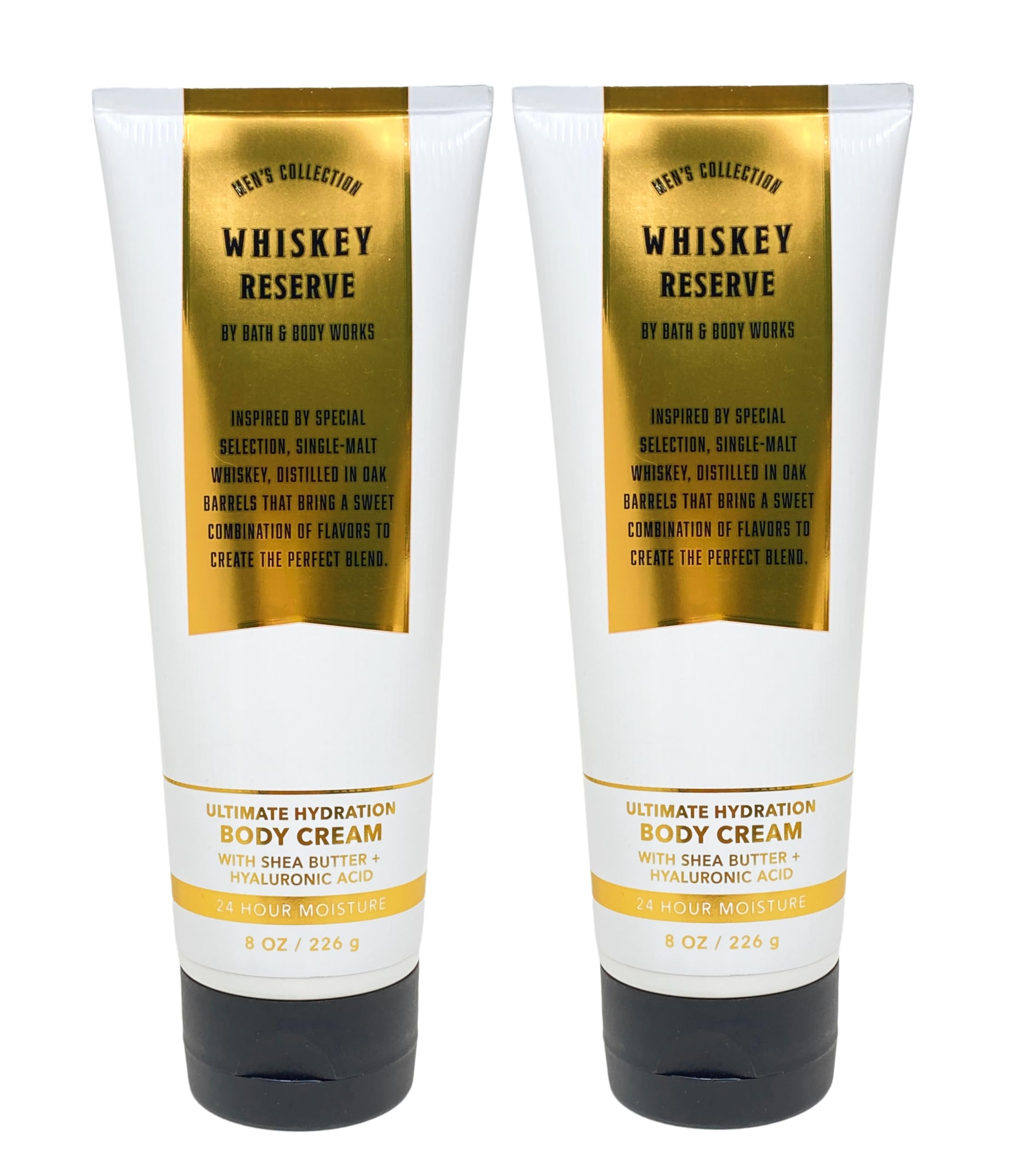 Bath & Body Works Whiskey Reserve Ultimate Hydration Cream front view 2-pack for smooth skin hydration.