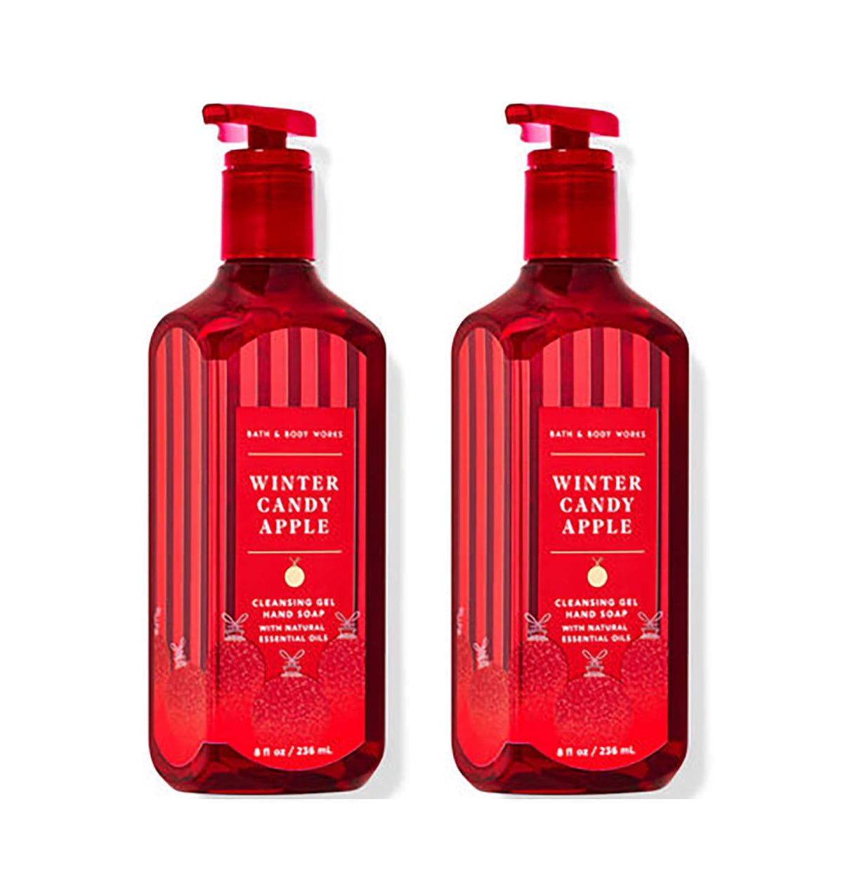 Bath & Body Works Winter Candy Apple hand soap two-pack bottle with rich foam
