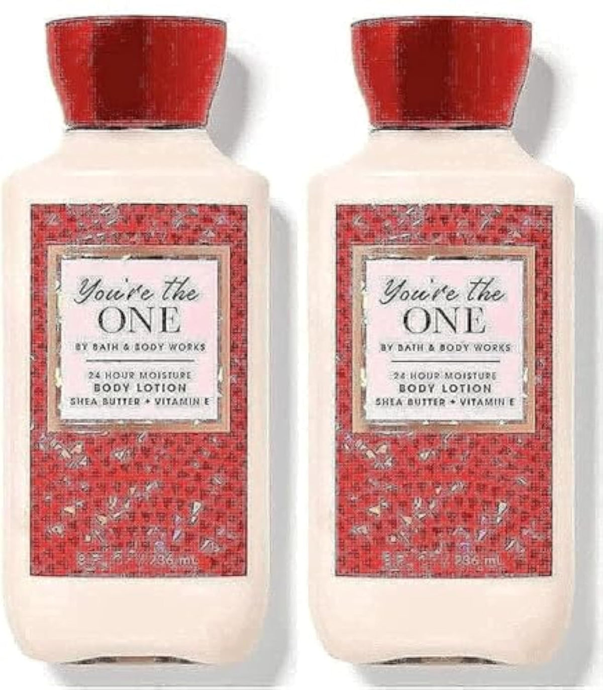 Lotion You're the One de Bath & Body Works, duo 8 oz, hydratation durable et parfum léger.
