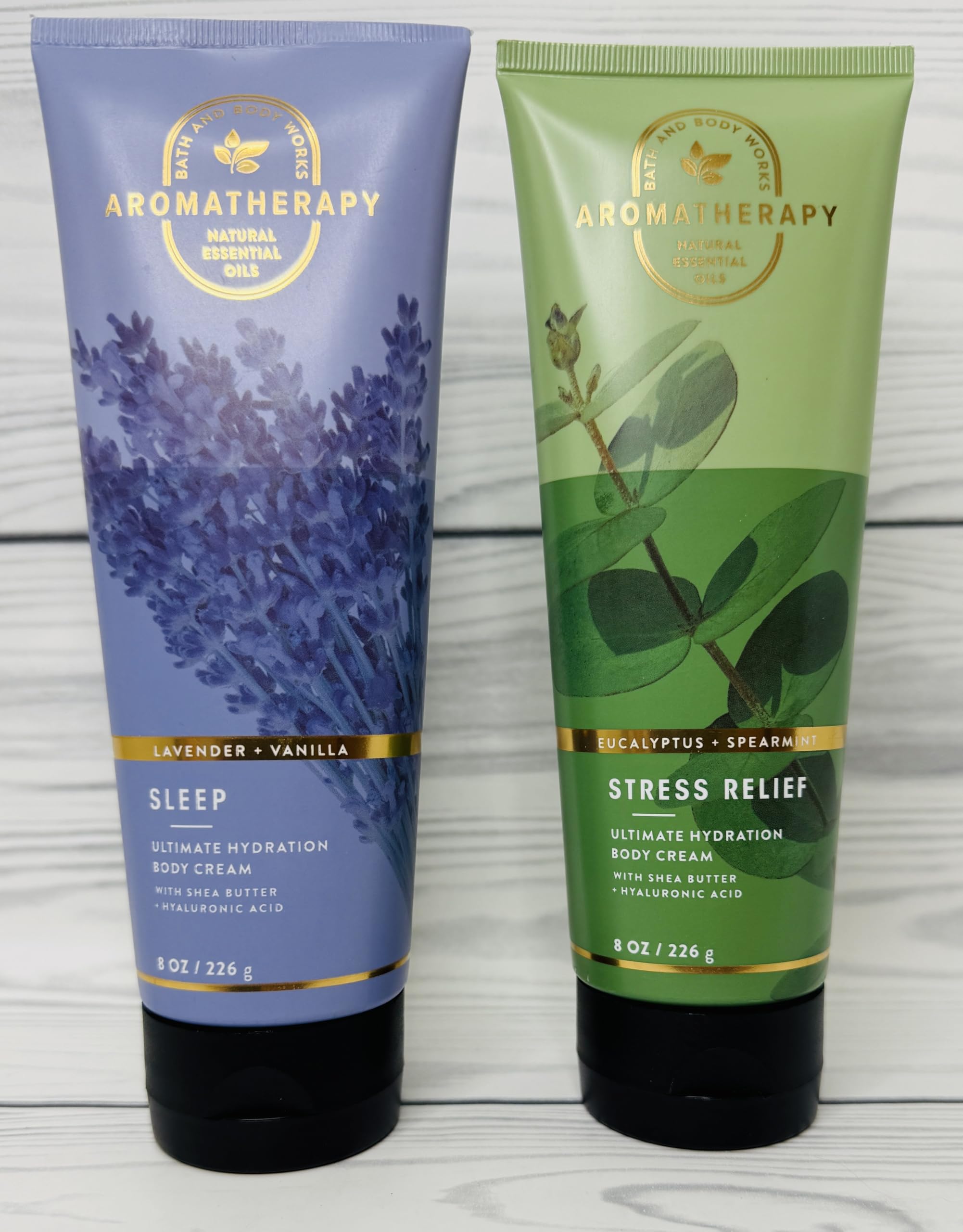 Boîte double Bath & Body Works Aromatherapy, ambiance spa pour détente après douche.