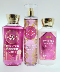 Bath & Body Works brume menthe torsadee, bouteille rafraîchissante et polyvalente.