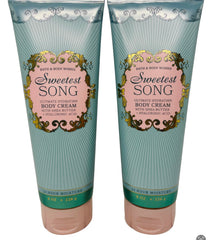 Bath & Body Works Chant le Plus Doux Crème pour le corps 2x8oz, hydratation veloutée.