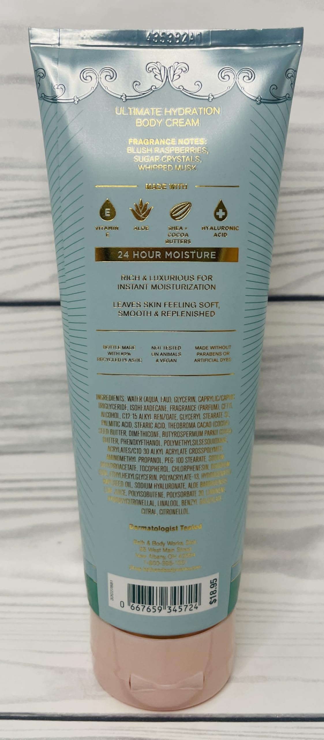 Bath & Body Works Chant le Plus Doux Crème pour le corps, lot 2x8oz pour peau douce.