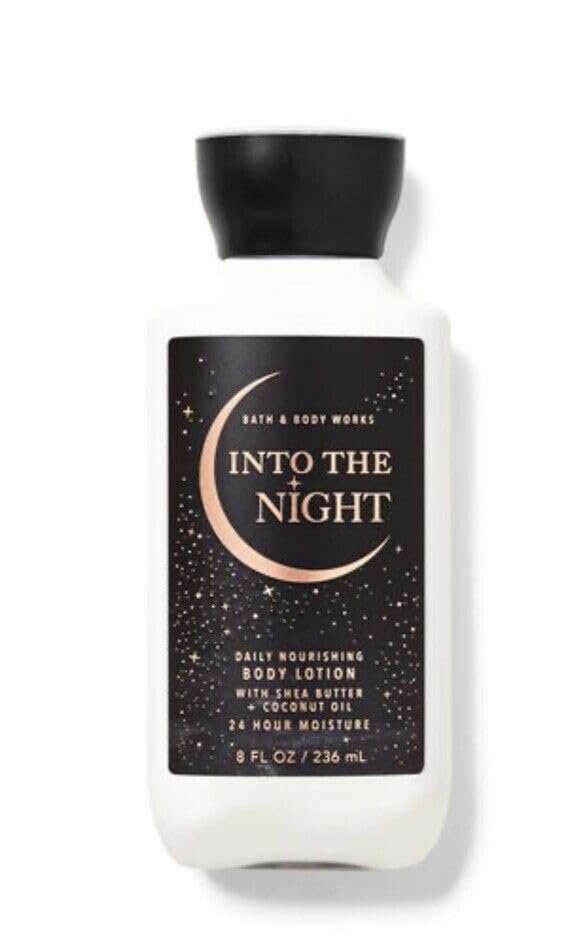 Bath & Body Works Into The Night ensemble-lotion 8oz, hydratation durable et peau douce.