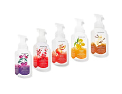 Bath Body Works ensemble savon moussant main cinq flacons colorés et parfumés