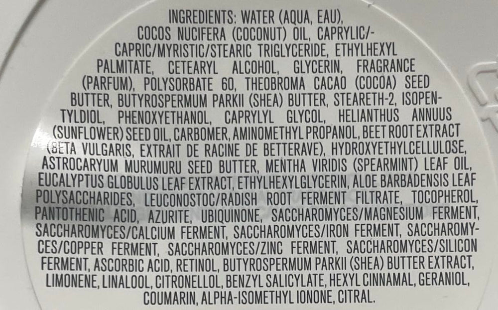 Étiquette sans parabènes et testé dermatologiquement, soin sûr.