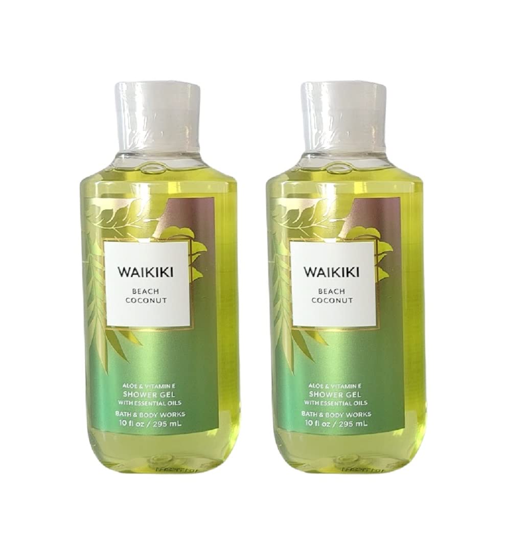 Gel douche Bath & Body Works Waikiki Beach Coconut, mousse riche pour peau douce et parfumée.