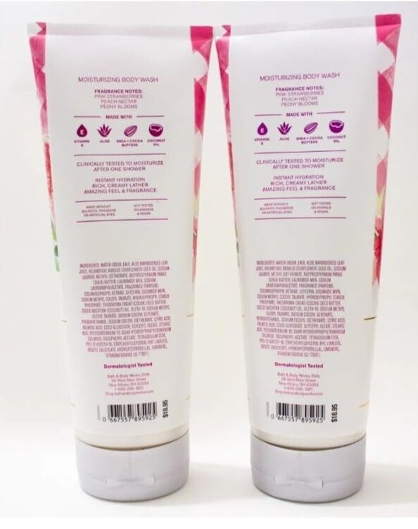 Bath & Body Works Gingham Gorgeous – parfum frais de fraises roses, pêche et pivoine.
