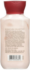 Texture légère et soyeuse de la lotion Bath et Body Works sur peau hydratée.