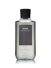 Bath & Body Works Noir, arôme mystérieux de cardamome noire et vanille fumée, voyage sensoriel.