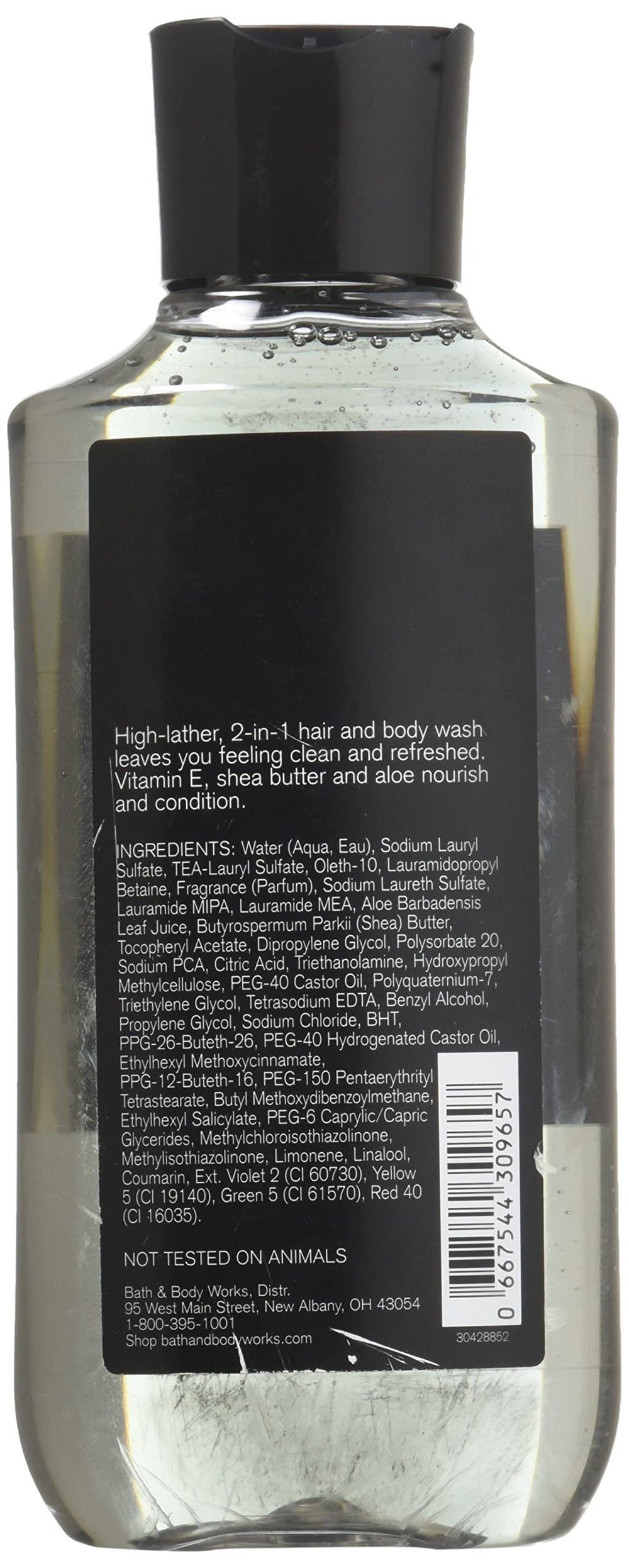 Bath & Body Works Noir gel-douche, mousse riche pour une expérience rafraîchissante.