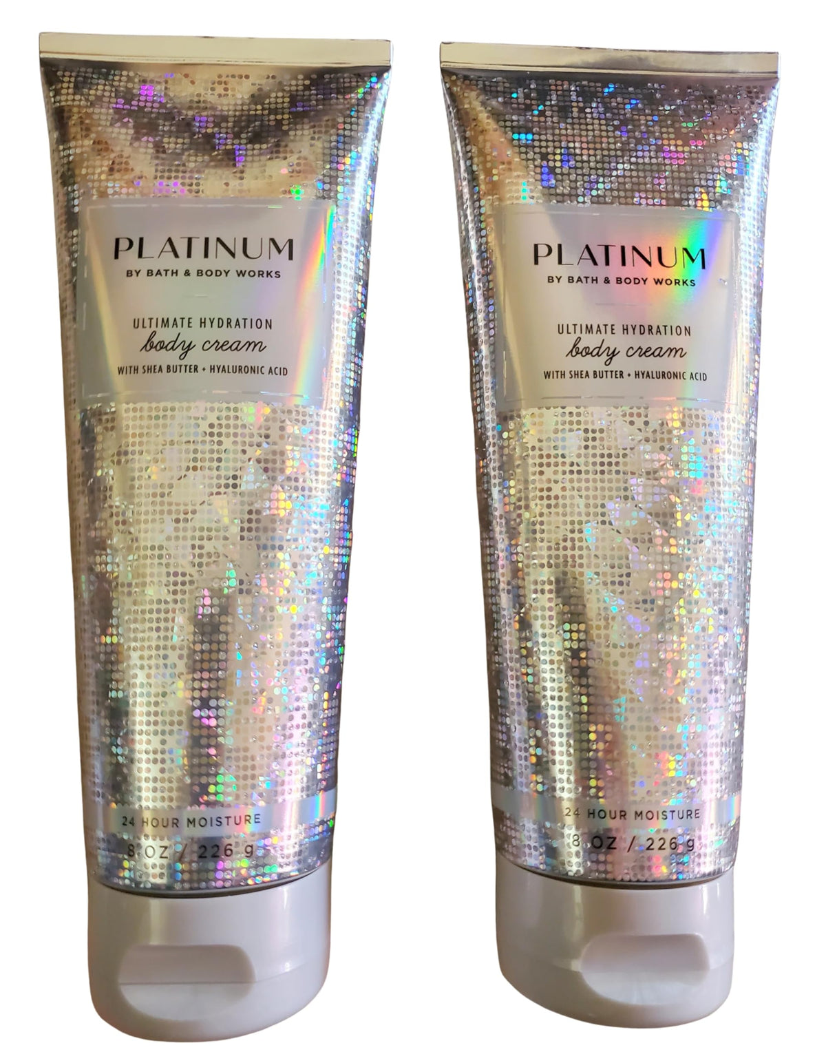 Bath & Body Works Platinum Hydratation : emballage du pack 2 prêt à offrir.