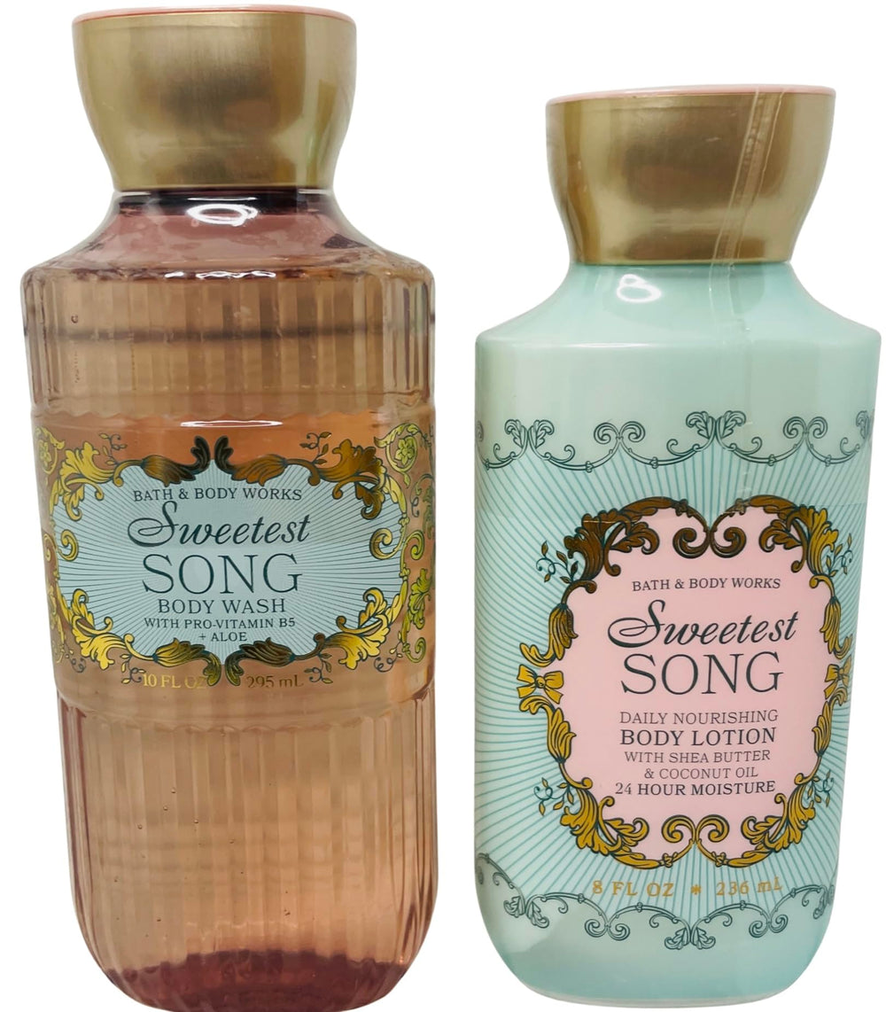 Bath & Body Works Sweetest Song emballage variable: présentation attractive et recyclable.