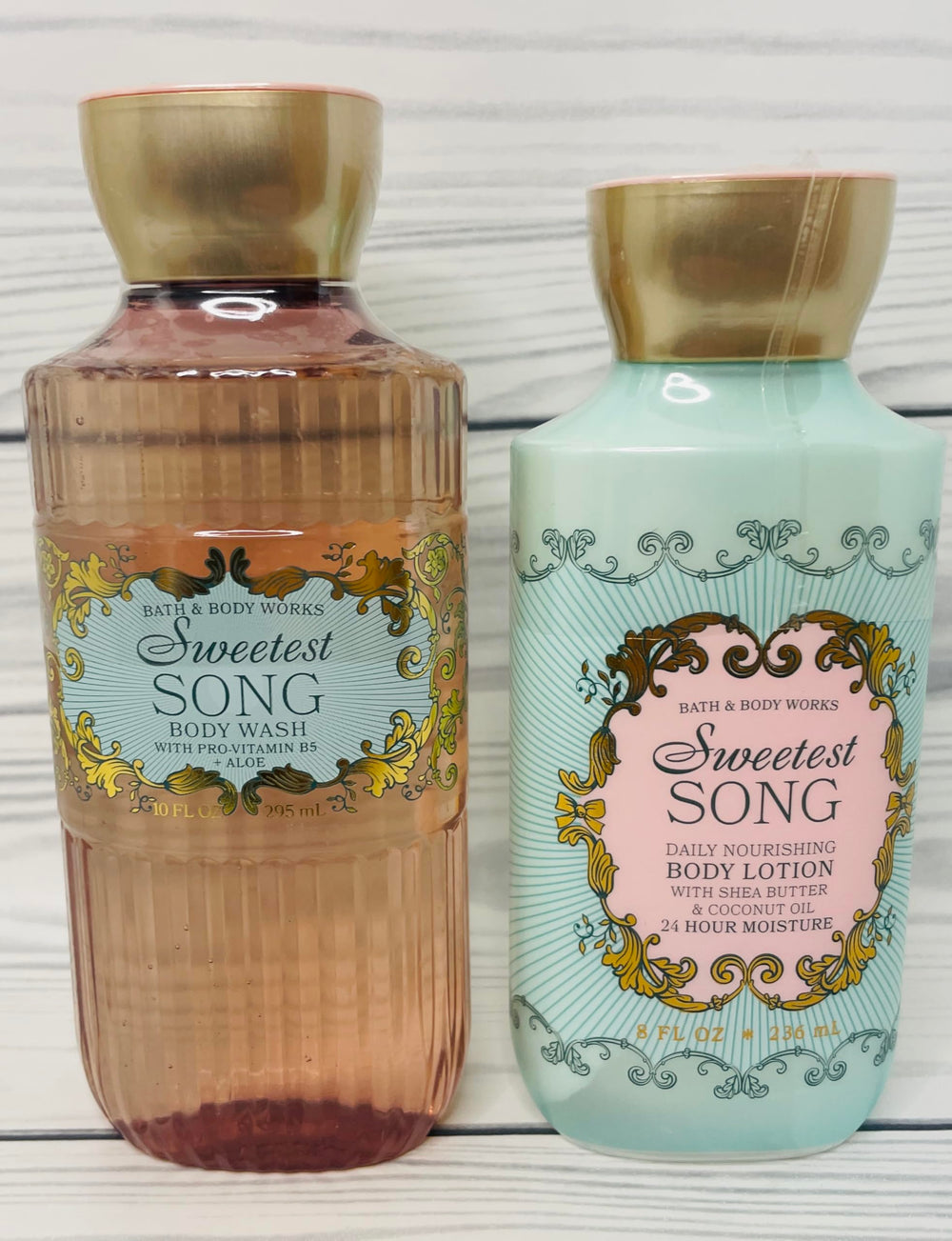 Bath & Body Works Sweetest Song gel-douche: parfum vivifiant pour routine quotidienne.