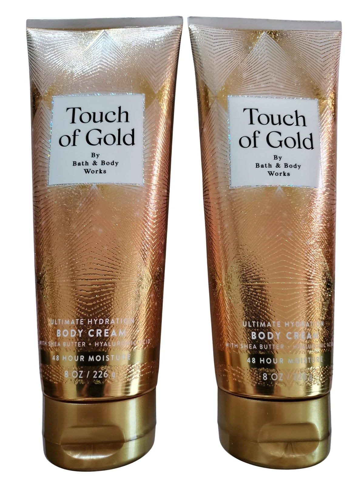 Bath & Body Works Touch of Gold – deux tubes hydratants pour une hydratation riche.