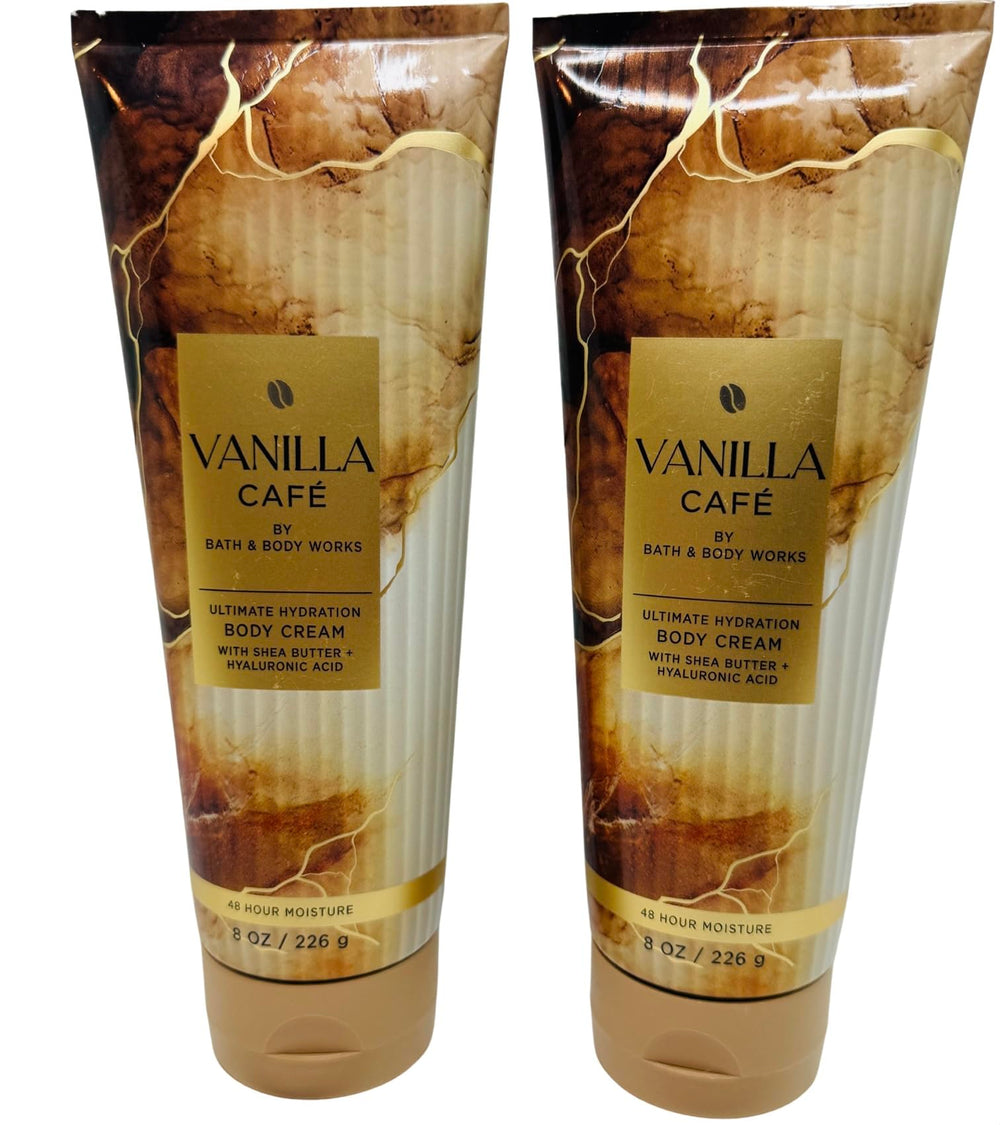 Bath & Body Works Vanilla Café bottle pour reveals the rich aroma.