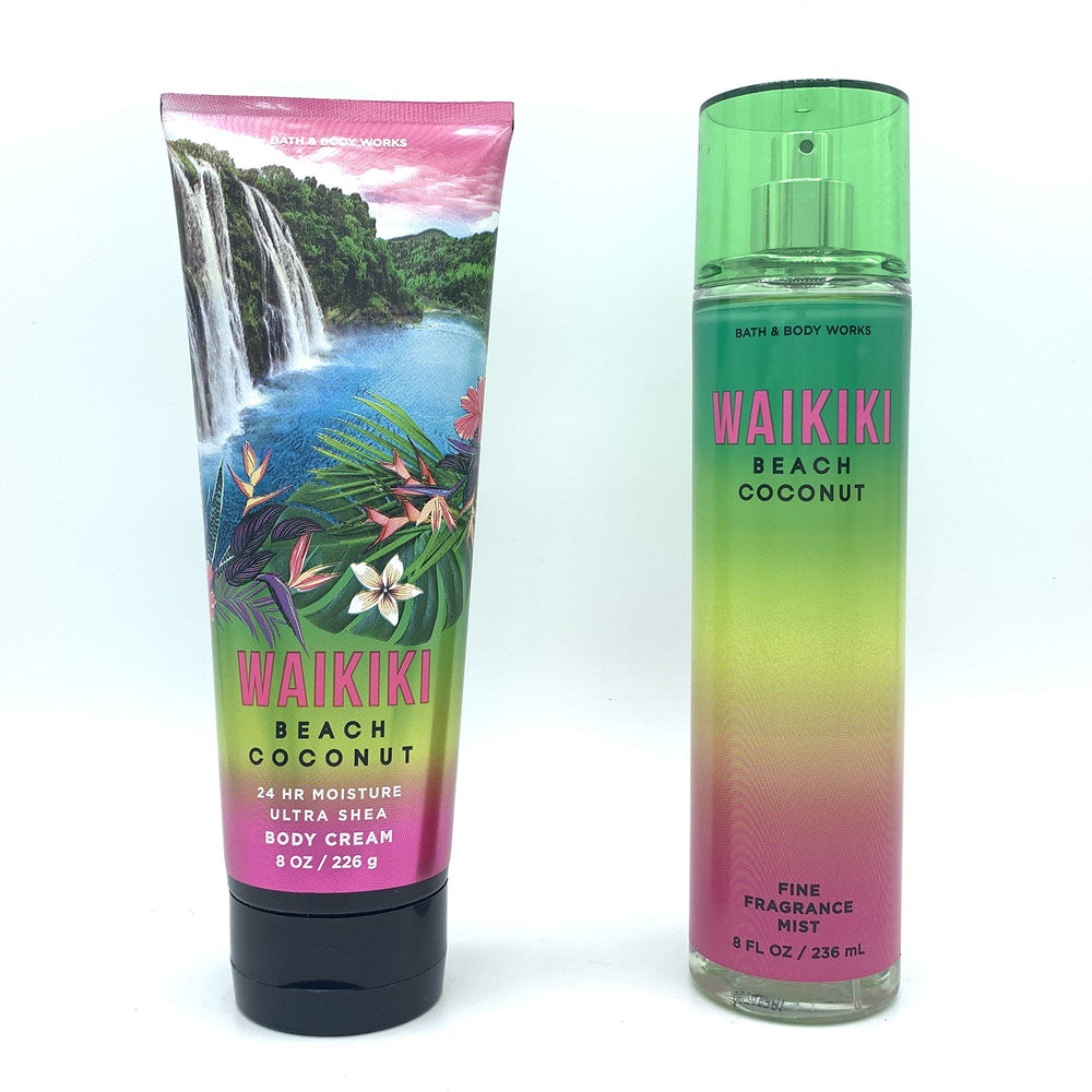 Crème pour le corps Bath & Body Works Waikiki Beach Coconut, hydratation riche pour peau douce.