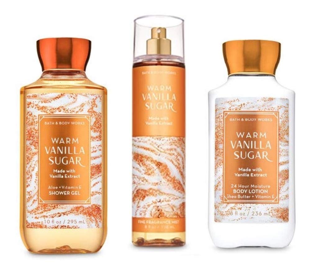 Bath & Body Works Warm Vanilla Sugar gel douche avec pompe, parfum chaleureux