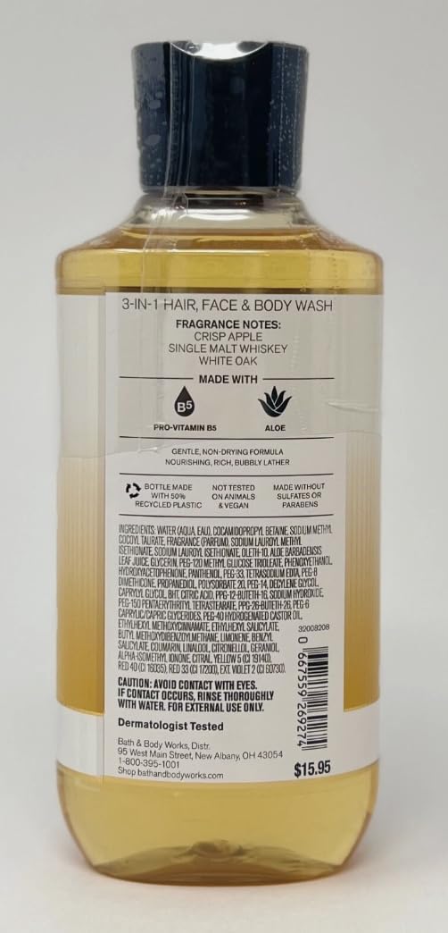 Bath & Body Works Whiskey & Reserve Bourbon: mousse riche facilitant le rituel quotidien.