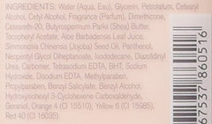 Parfum Pearberry et karité, soin quotidien pour peau hydratée.
