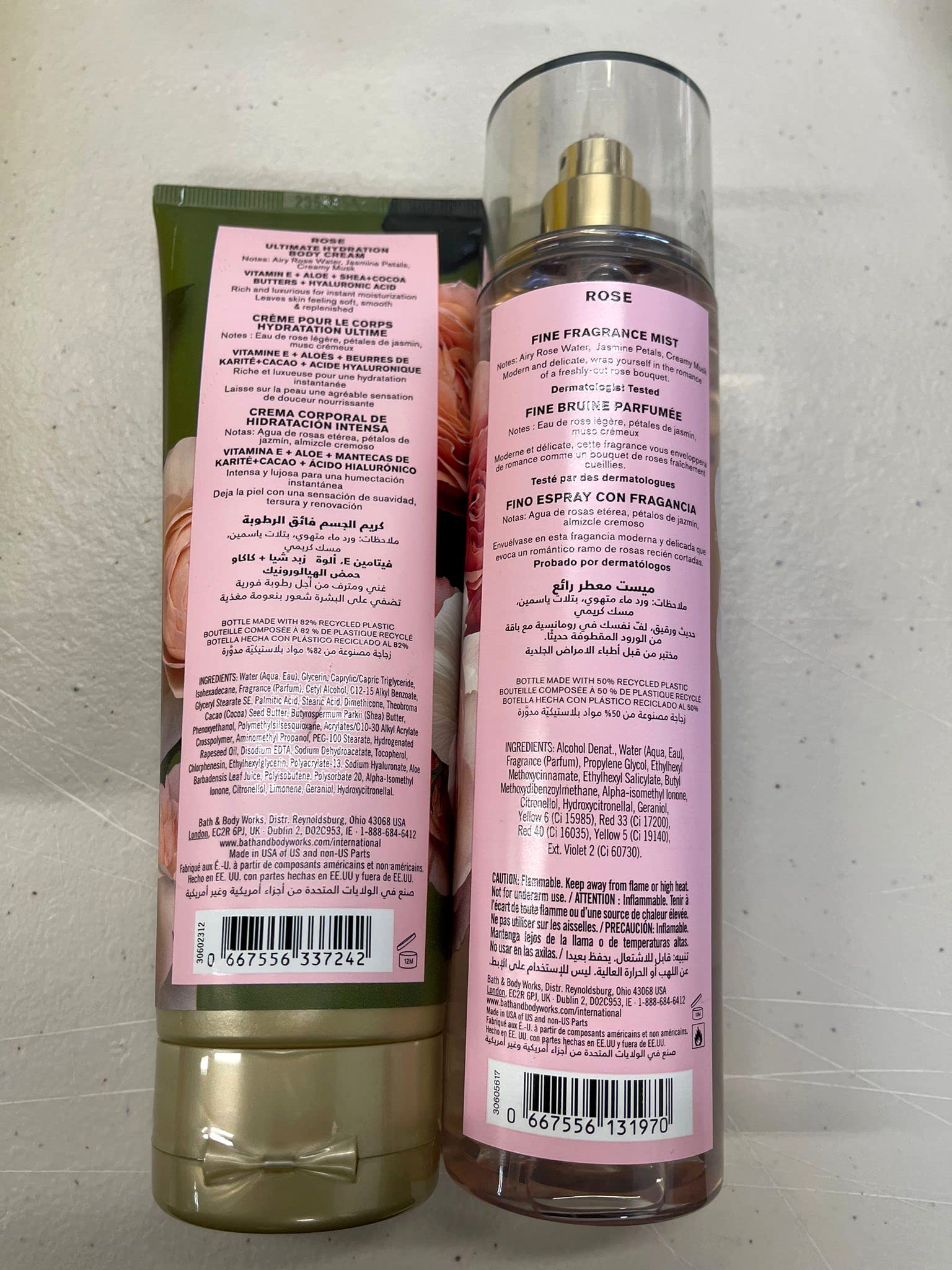 Brume parfumée fine Rose de Bath &amp; Body Works, parfum léger et durable.