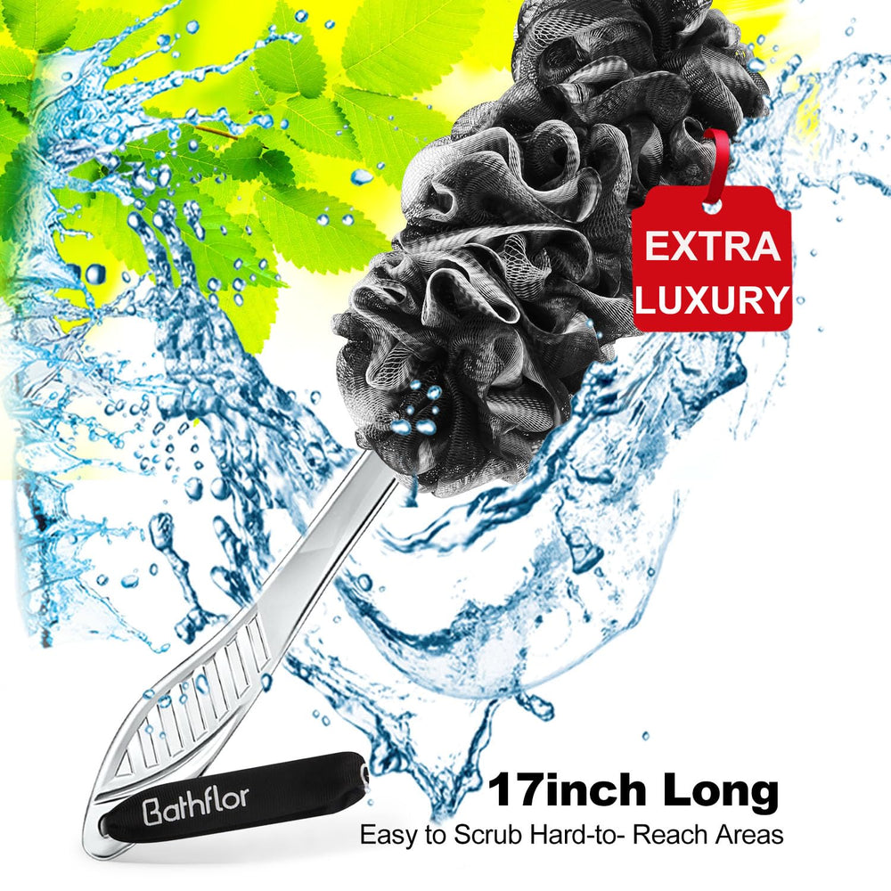 Bathflor crochet luffa pour accrocher facilement après la douche.
