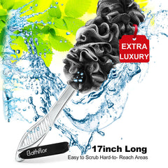 Bathflor crochet luffa pour accrocher facilement après la douche.
