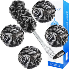 Bathflor éponge luffa exfoliante 80g: épaisseur généreuse pour une exfoliation en douceur.