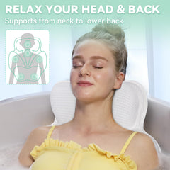 Bathland coussin bain support tête pour une posture reposante.