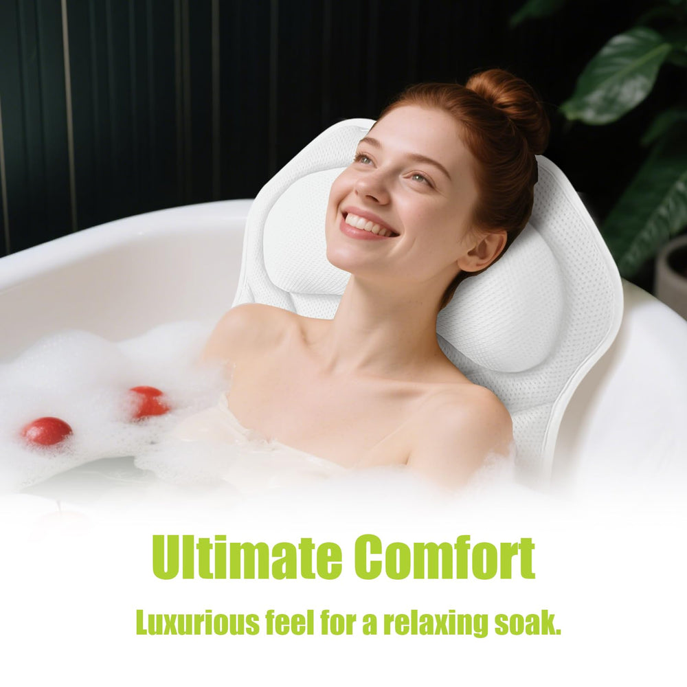 Bathland oreiller bain-ventouses garantit une fixation stable sans glissade.