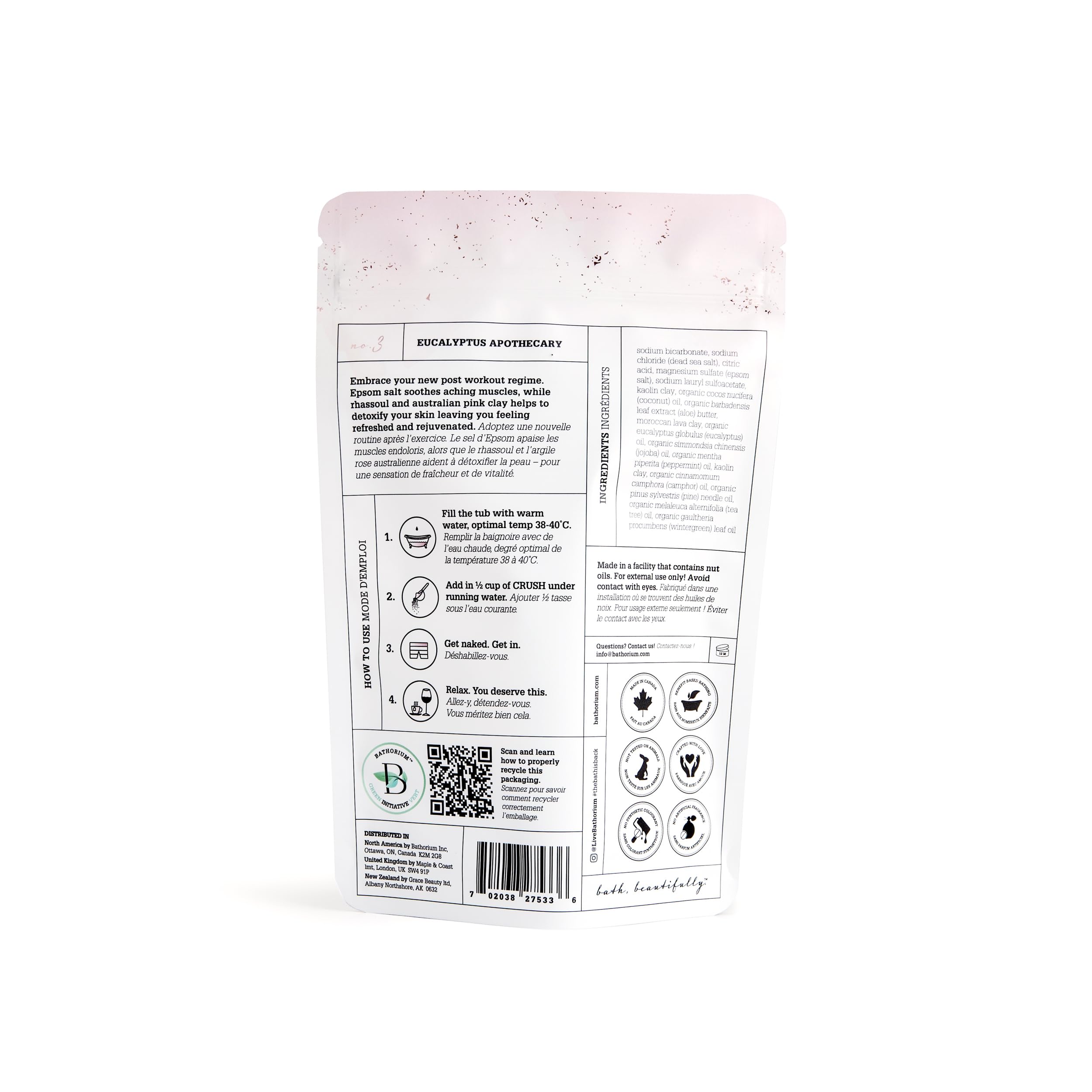 Bathorium Crush Eucalyptus – mousse luxueuse et sels minéraux pour spa à domicile