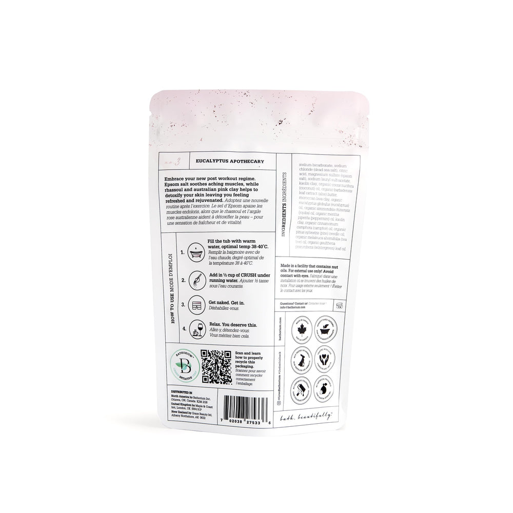 Bathorium Crush Eucalyptus – mousse luxueuse et sels minéraux pour spa à domicile