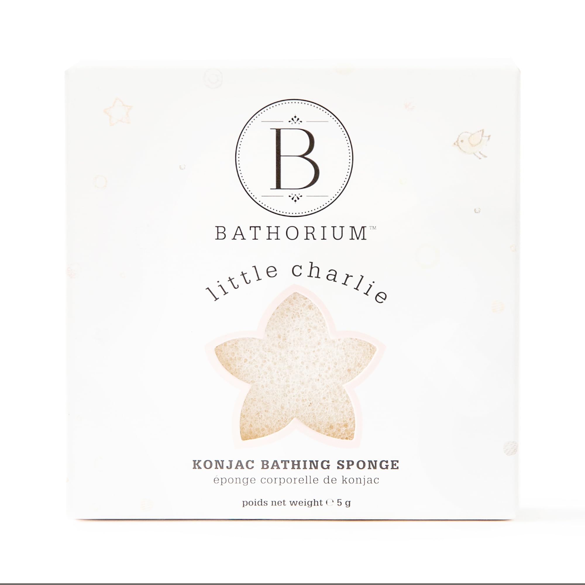 Bathorium Little Charlie Konjac: éponge bébé douce pour peau sensible