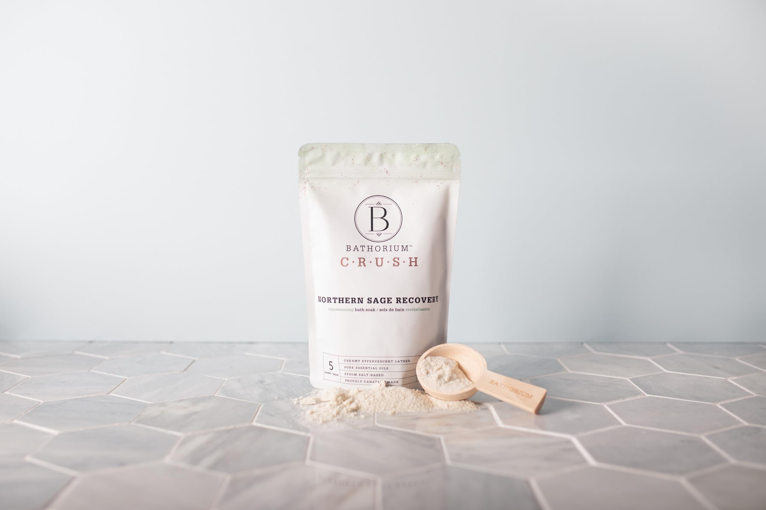 Bathorium Northern Sage Recovery Crush – argile glaciale minérale adoucissant la peau.
