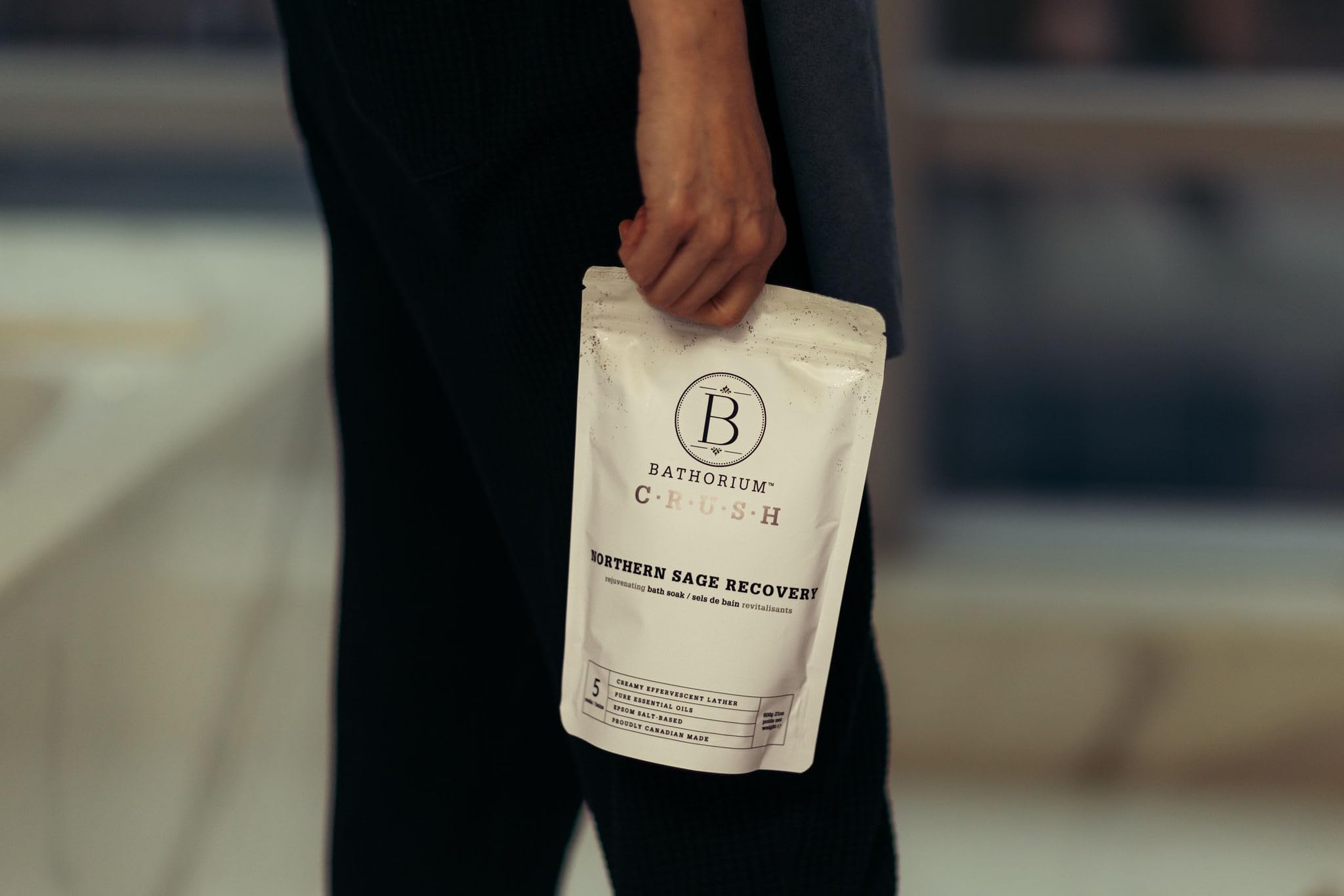 Bathorium Northern Sage Recovery Crush – expérience spa à domicile avec arômes apaisants.