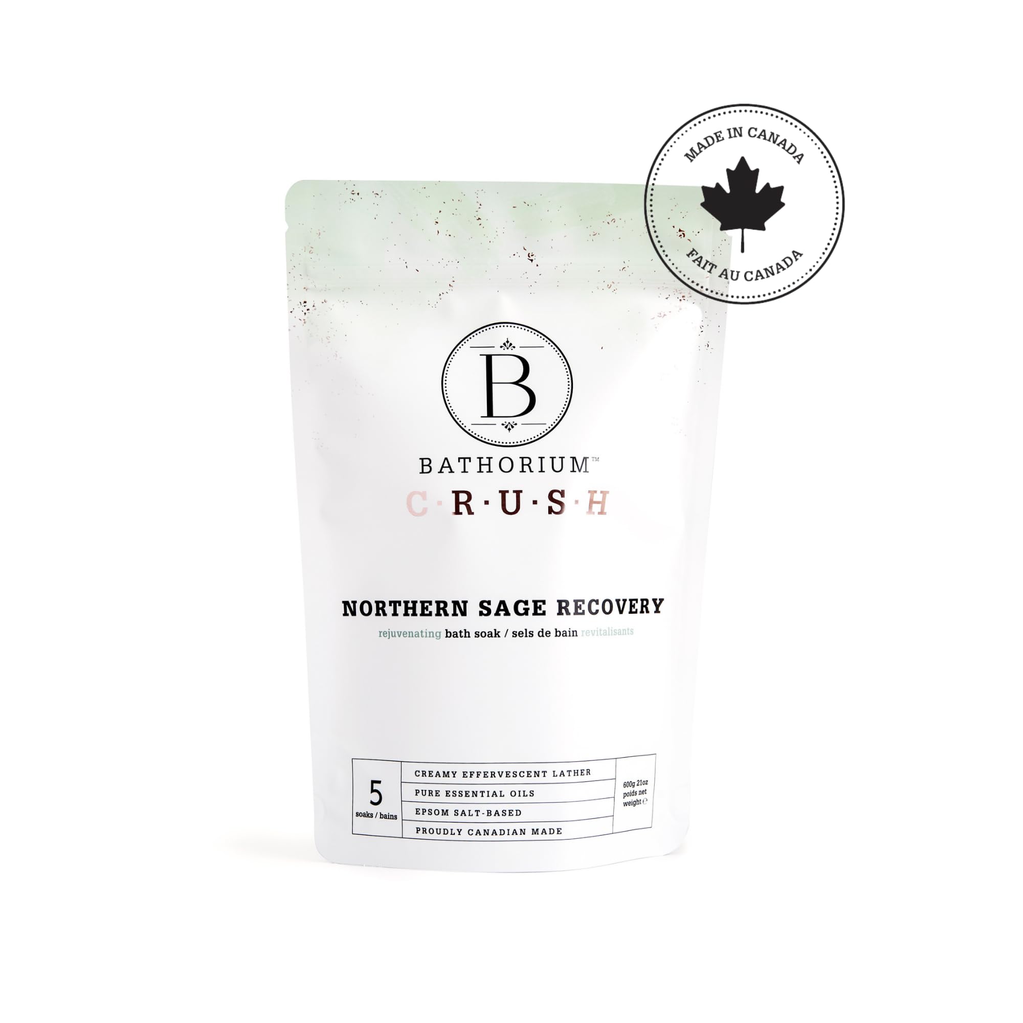 Bathorium Northern Sage Recovery Crush – sels purifiants, peau rafraîchie et teint lumineux.