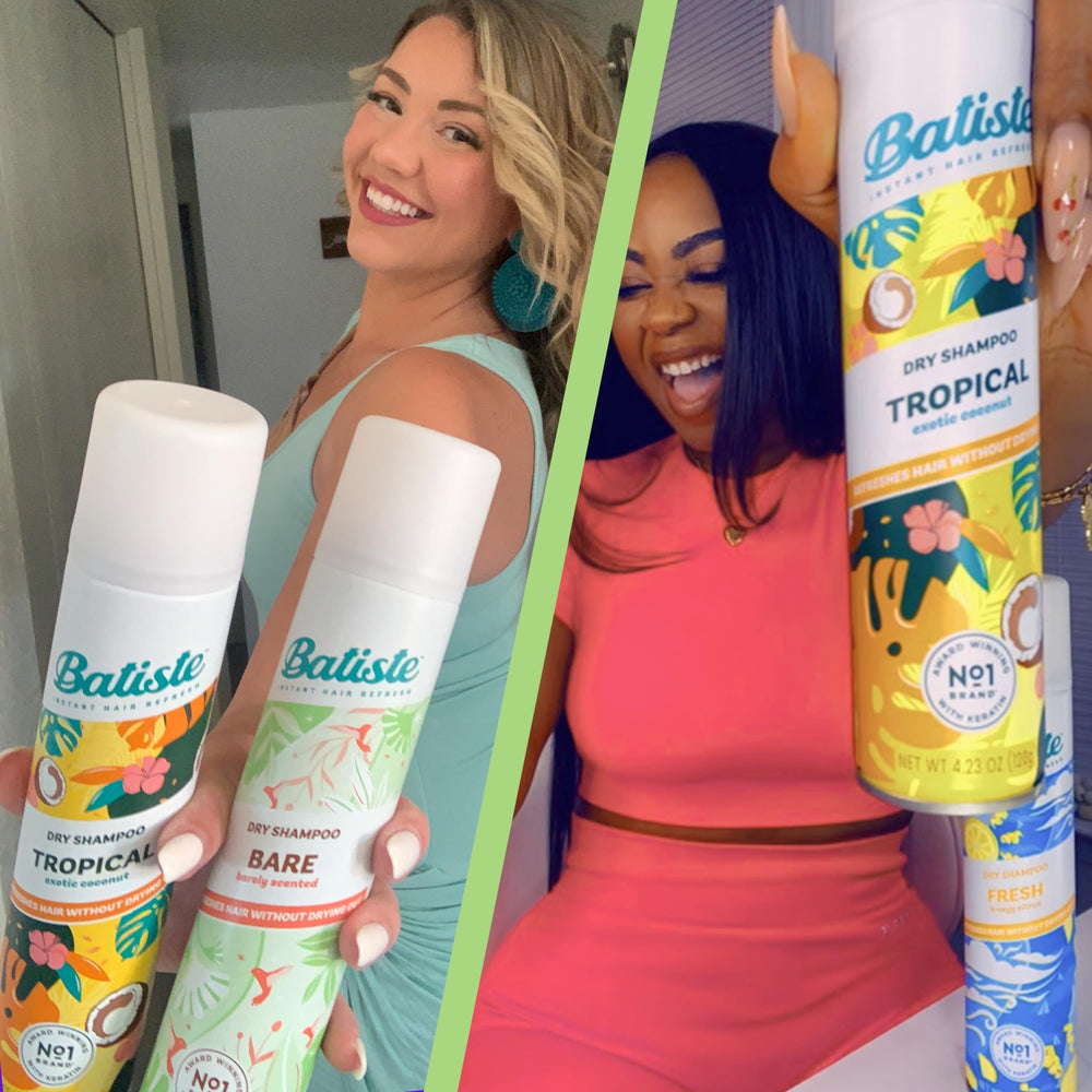 Batiste Bare – Sans eau, convient à tous types de cheveux.
