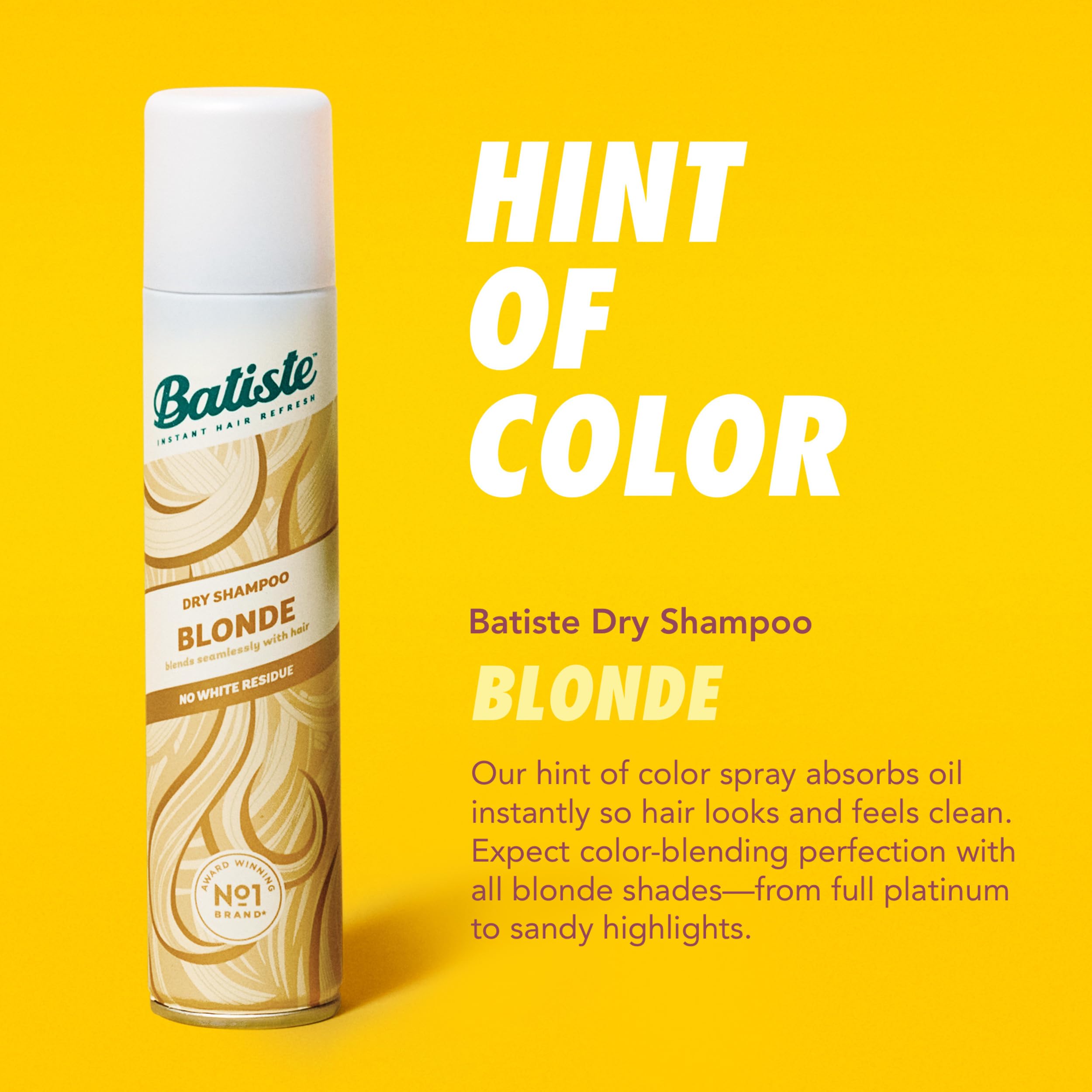 Batiste Blonde application sur les racines: contrôle de l'huile entre lavages.