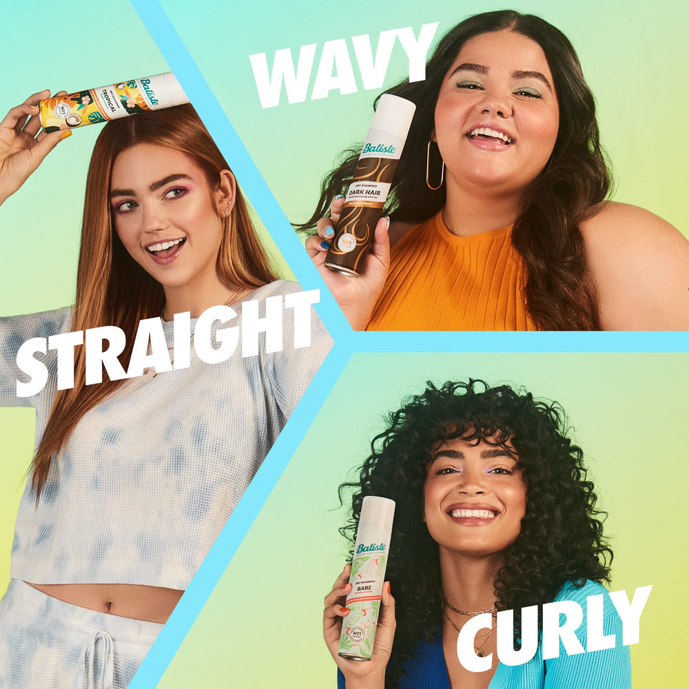 Batiste Shampoing sec frais, kératine pour une sensation de cheveux revitalisés.