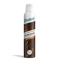 Batiste Dry Shampoo Plus, bouteille noir brun foncé, rafraîchit rapidement les racines.