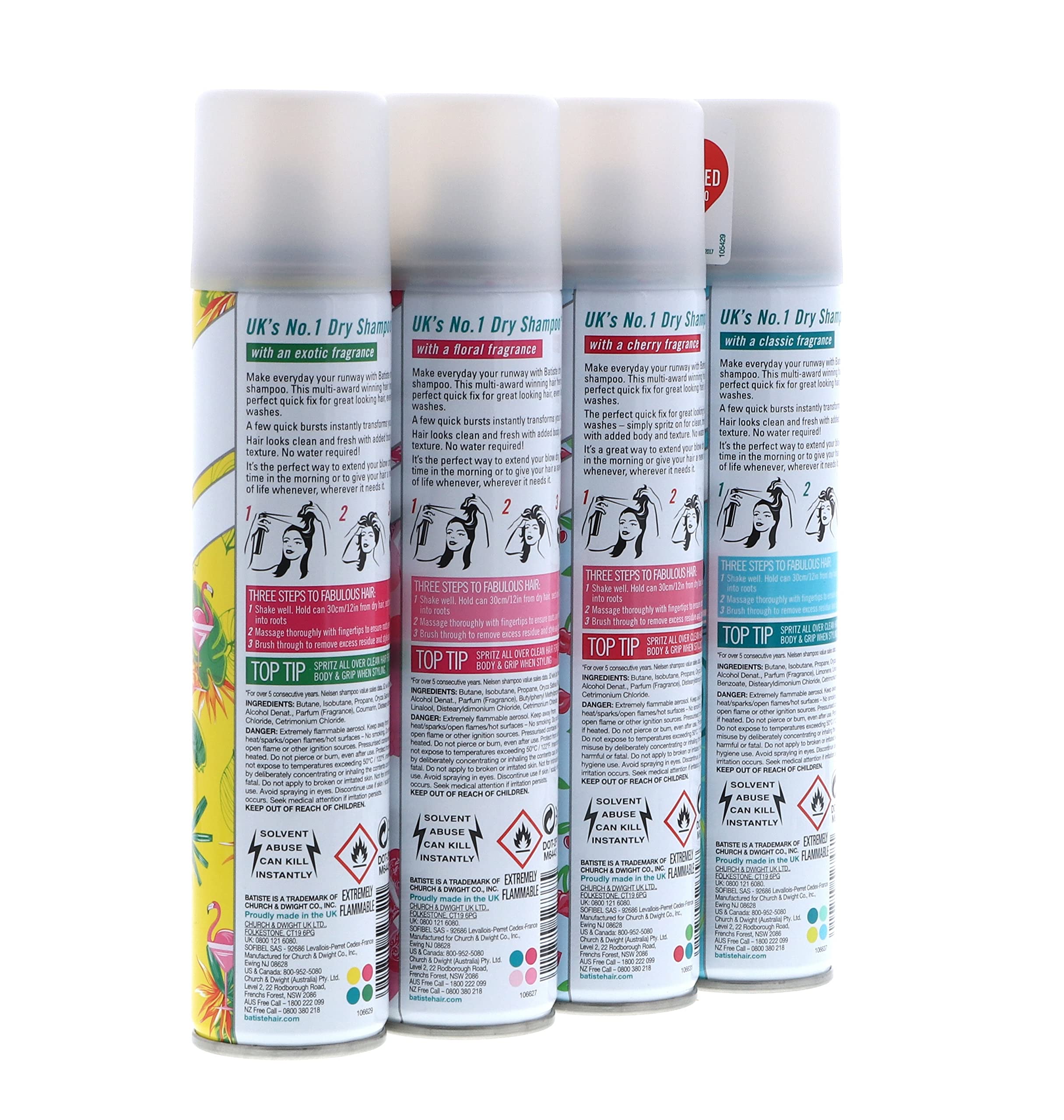 Batiste Tropical : flacon coco offrant parfum exotique et fraîcheur durable.
