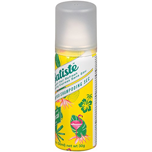 Batiste Shampoing sec Tropical — parfum fruité laissant une sensation tropicale.