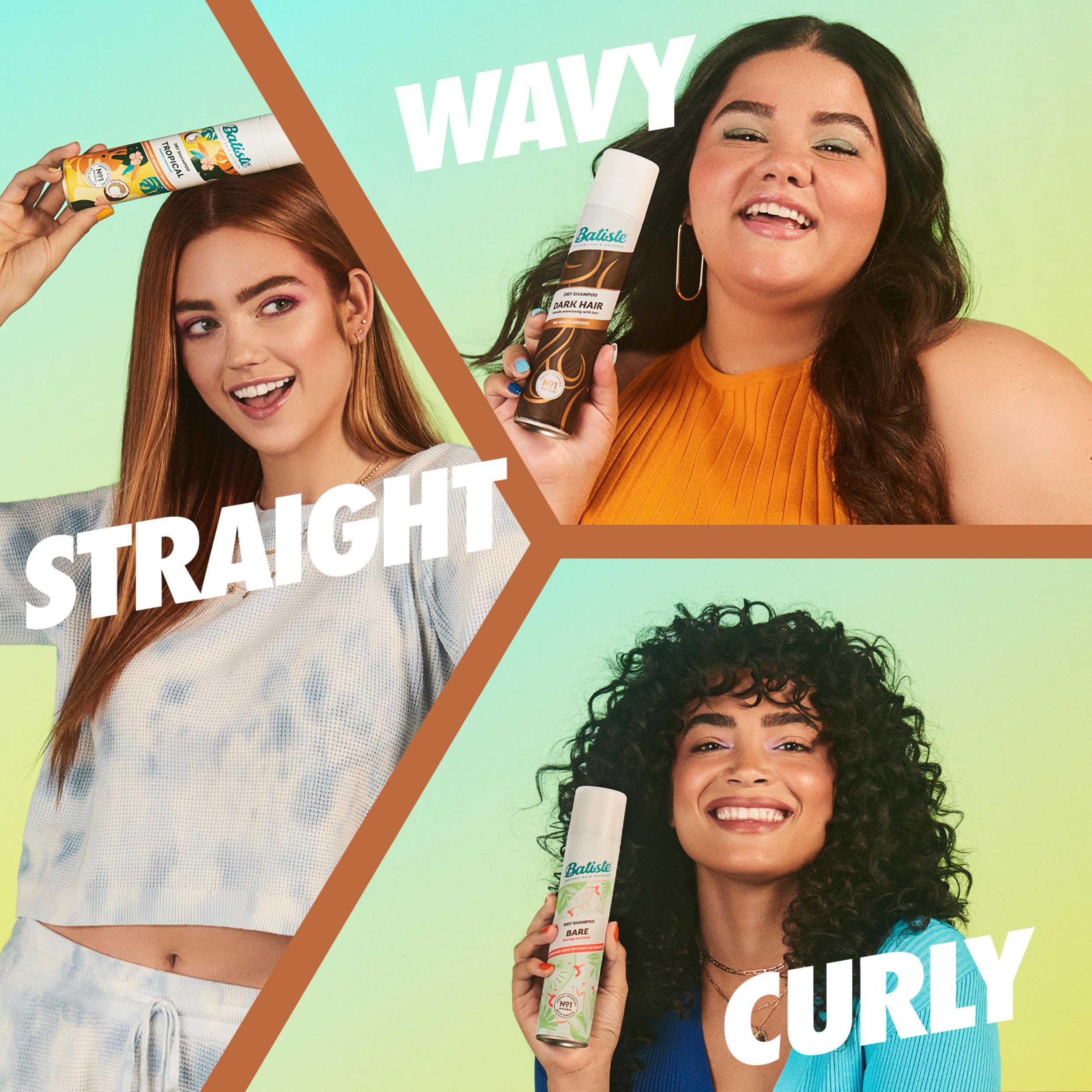 Batiste Shampoing Sec Noir – parfum subtil de bergamote, pêche blanche et vanille.