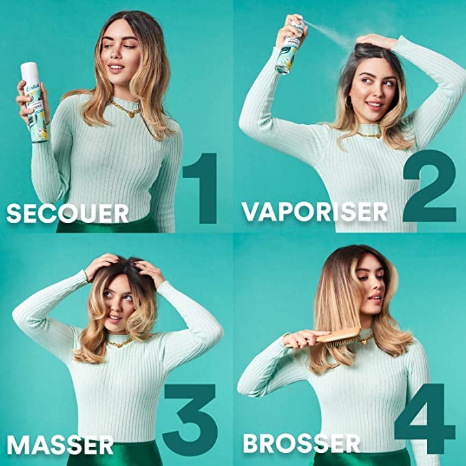 Batiste shampoing sec Bare – convient à tous types de cheveux.