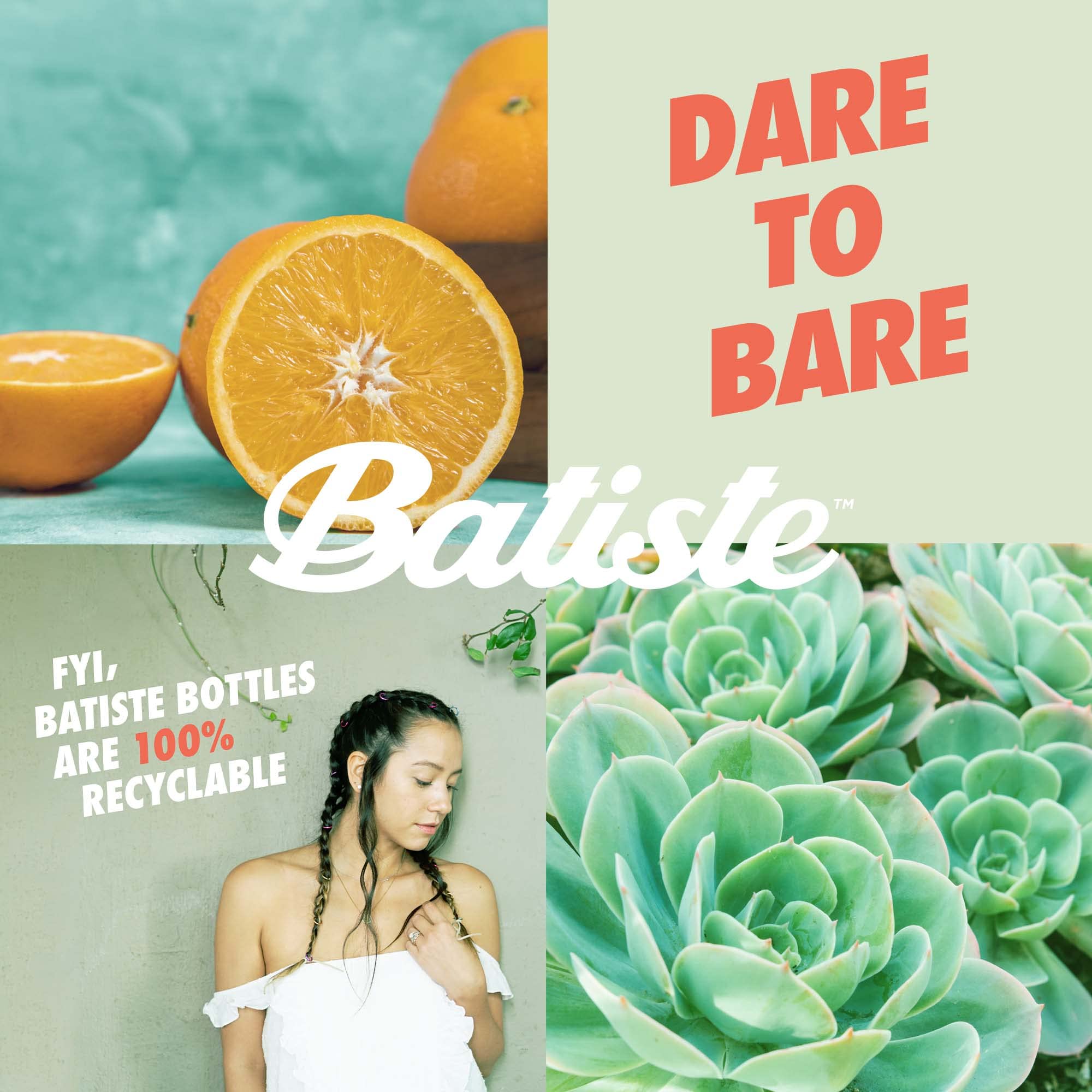 Batiste shampoing sec Bare – spray léger pour rafraîchir les racines.