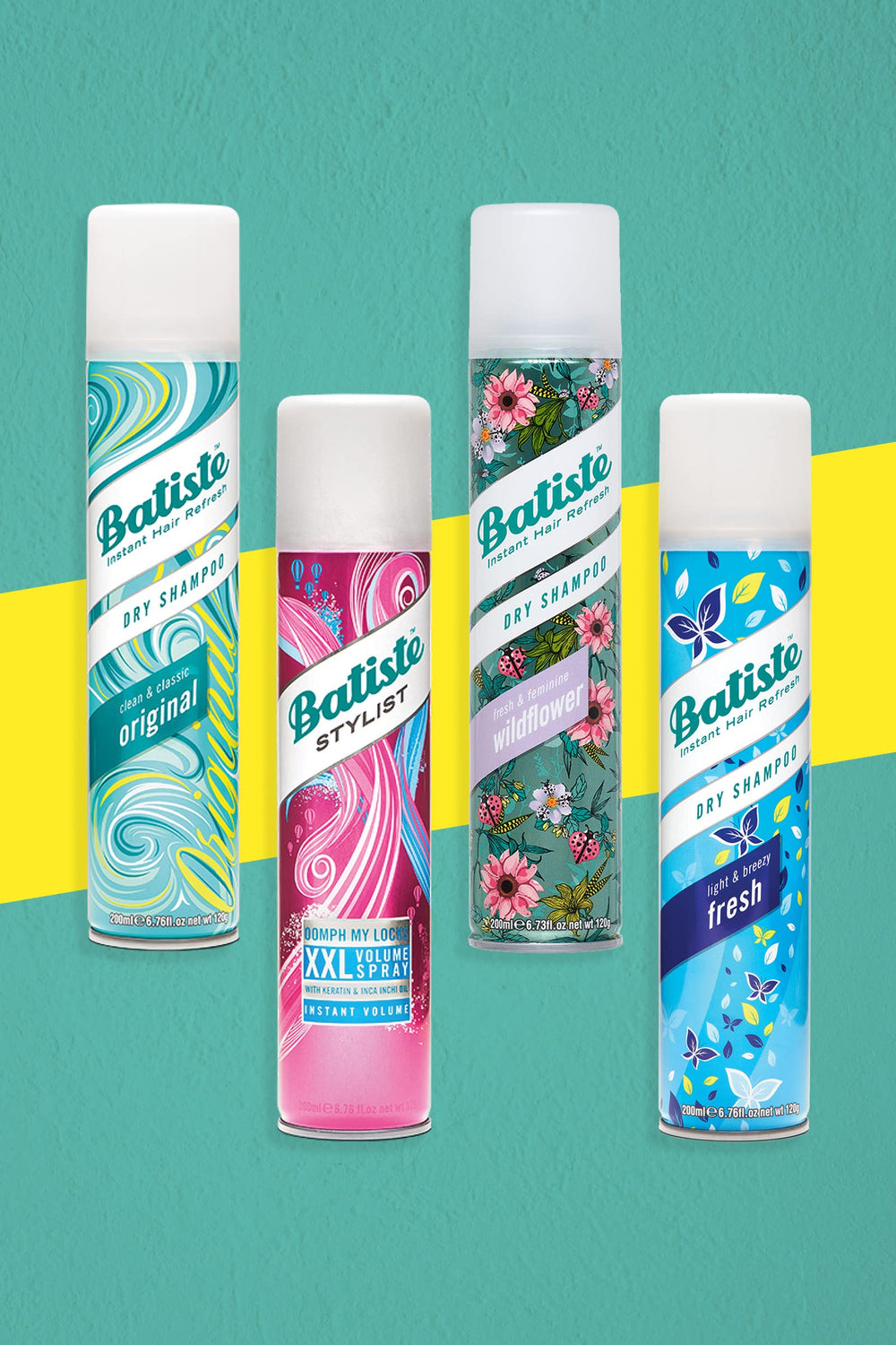 Batiste shampoing sec Bare – texture et volume instantanés après application.