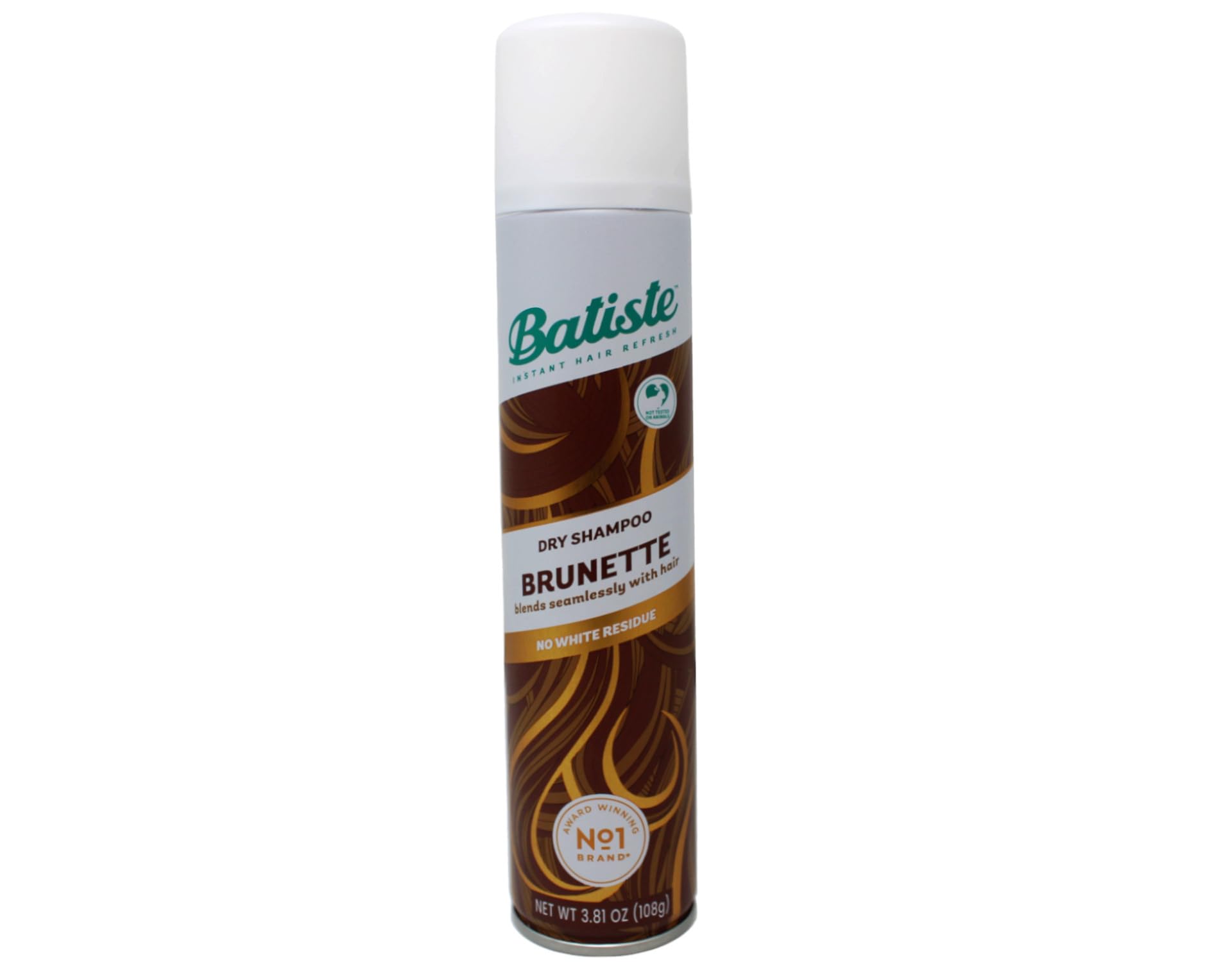 Bouteille de Shampoing Sec pour cheveux bruns, retouche rapide.