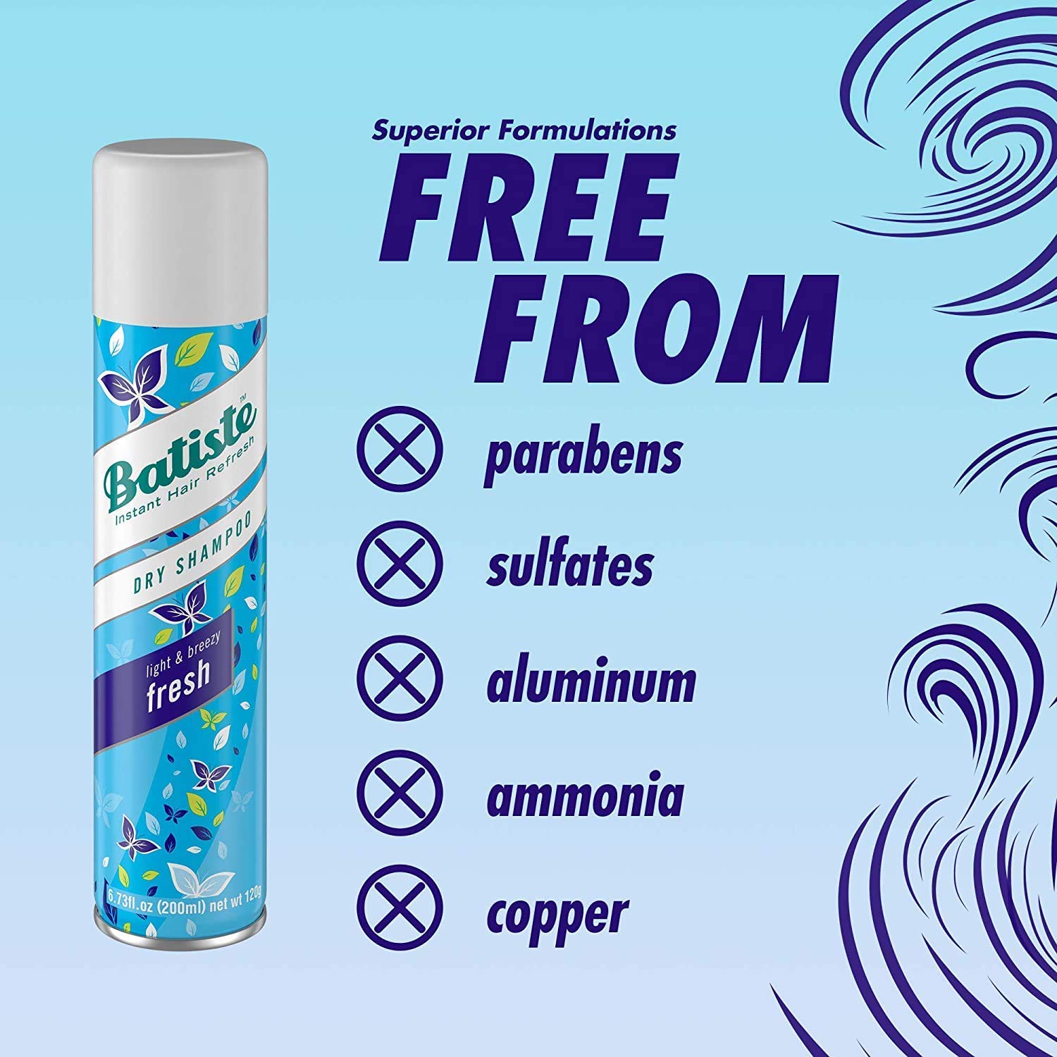 Batiste Shampoing Sec Frais – idéal pour voyage et sac à main
