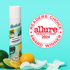 Batiste Shampoing Sec Original – application sur cheveux, texture et volume améliorés.